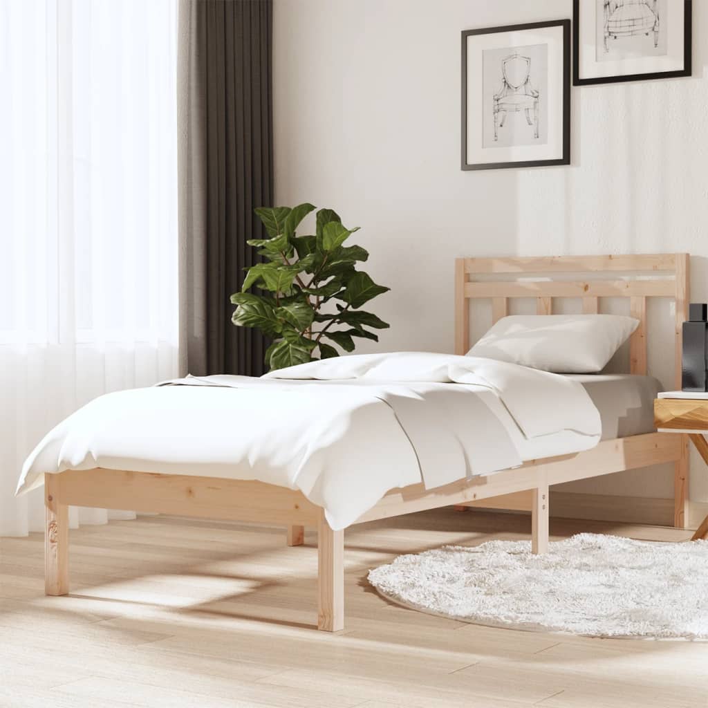 Sängram massivt trä 75x190 cm