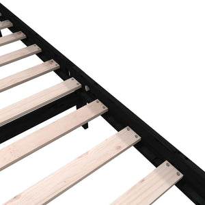 Sängram svart massiv furu 200x200 cm