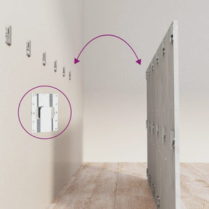 Sänggavel betonggrå 200x1,5x80 cm konstruerat trä