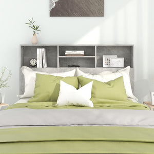 Sänggavel med förvaring betonggrå 140x19x103,5 cm