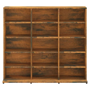 CD-hylla rökfärgad ek 100x23x89,5 cm konstruerat trä