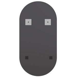 Spegel med LED-lampor 80x40 cm glas oval