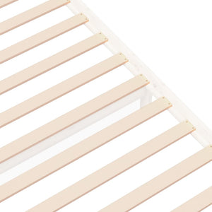 Sängram vit massivt trä 75x190 cm