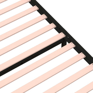 Sängram svart massivt trä 90x190 cm