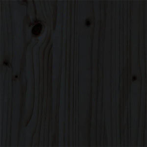 Sängram svart massivt trä 140x190 cm