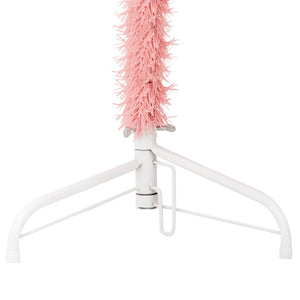 Smal halv plastgran med stativ rosa 150 cm