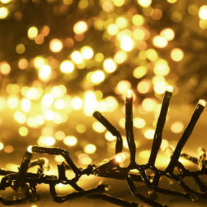 Ljusslinga med 3000 LED cluster varmvit 23 m PVC