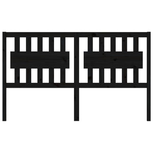 Sänggavel svart 155,5x4x100 cm massiv furu