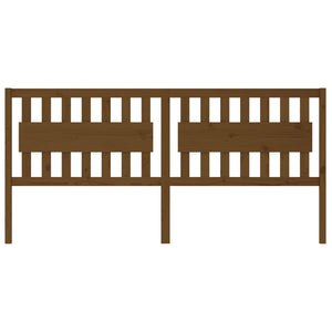 Sänggavel honungsbrun 205,5x4x100 cm massiv furu