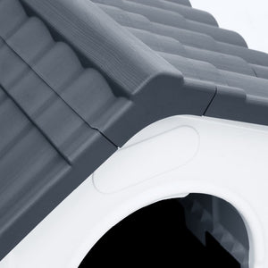 Hundkoja grå 57x68x66 cm polypropen