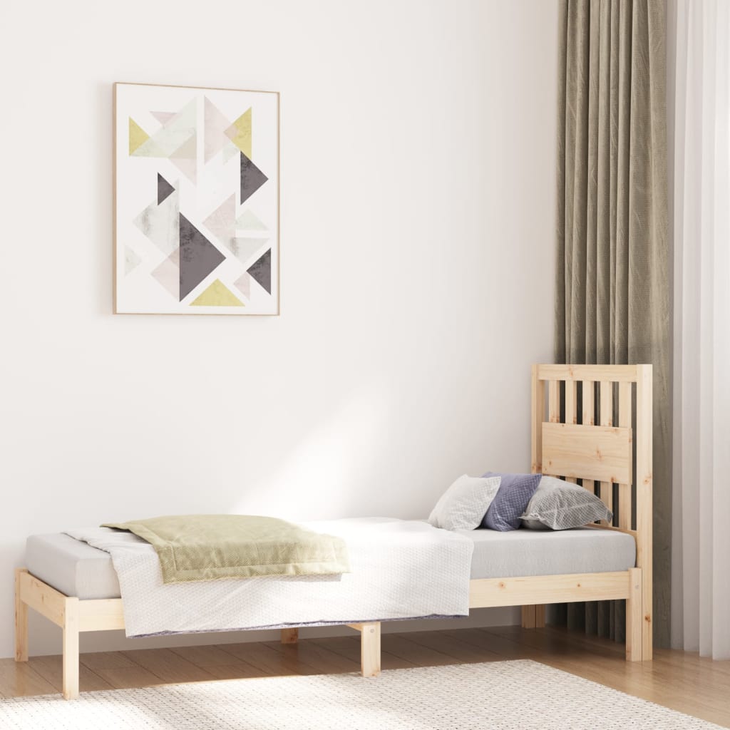 Sängram massivt trä 75x190 cm