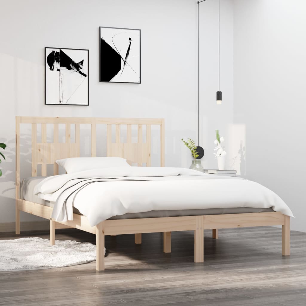 Sängram massivt trä 135x190 cm
