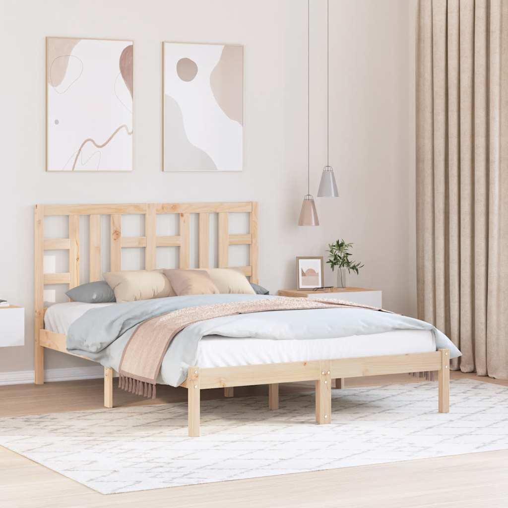 Sängram massivt trä 135x190 cm