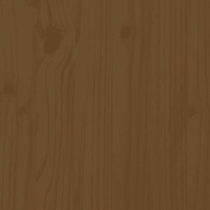 Sängram honungsbrun massivt trä 200x200 cm