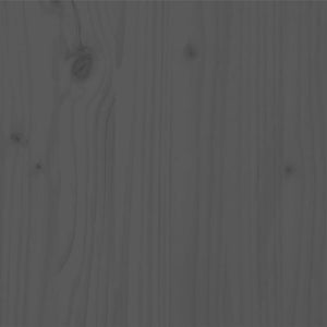 Sängram grå massivt trä 200x200 cm