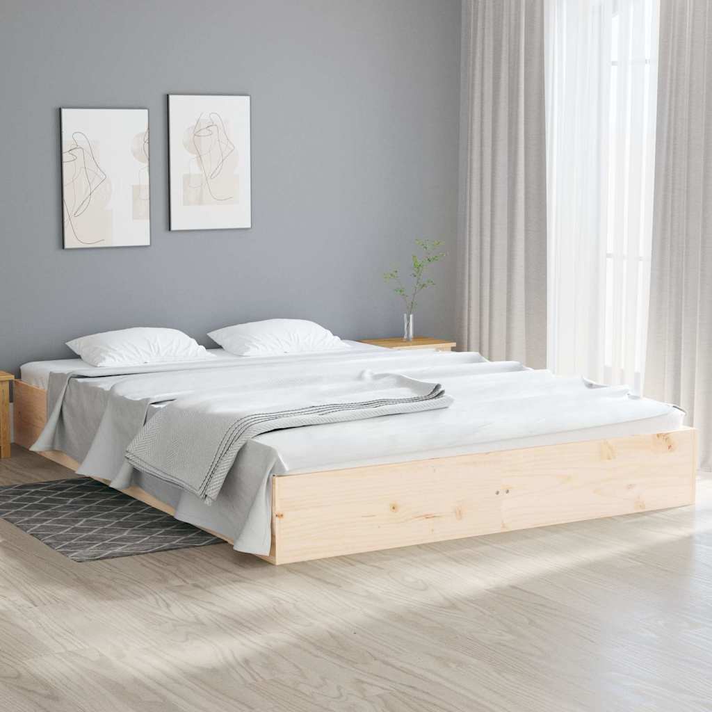 Sängram utan madrass massivt trä 120x200cm