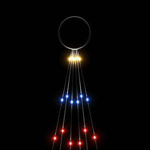 Julgran på flaggstång färgglad 108 LEDs 180 cm