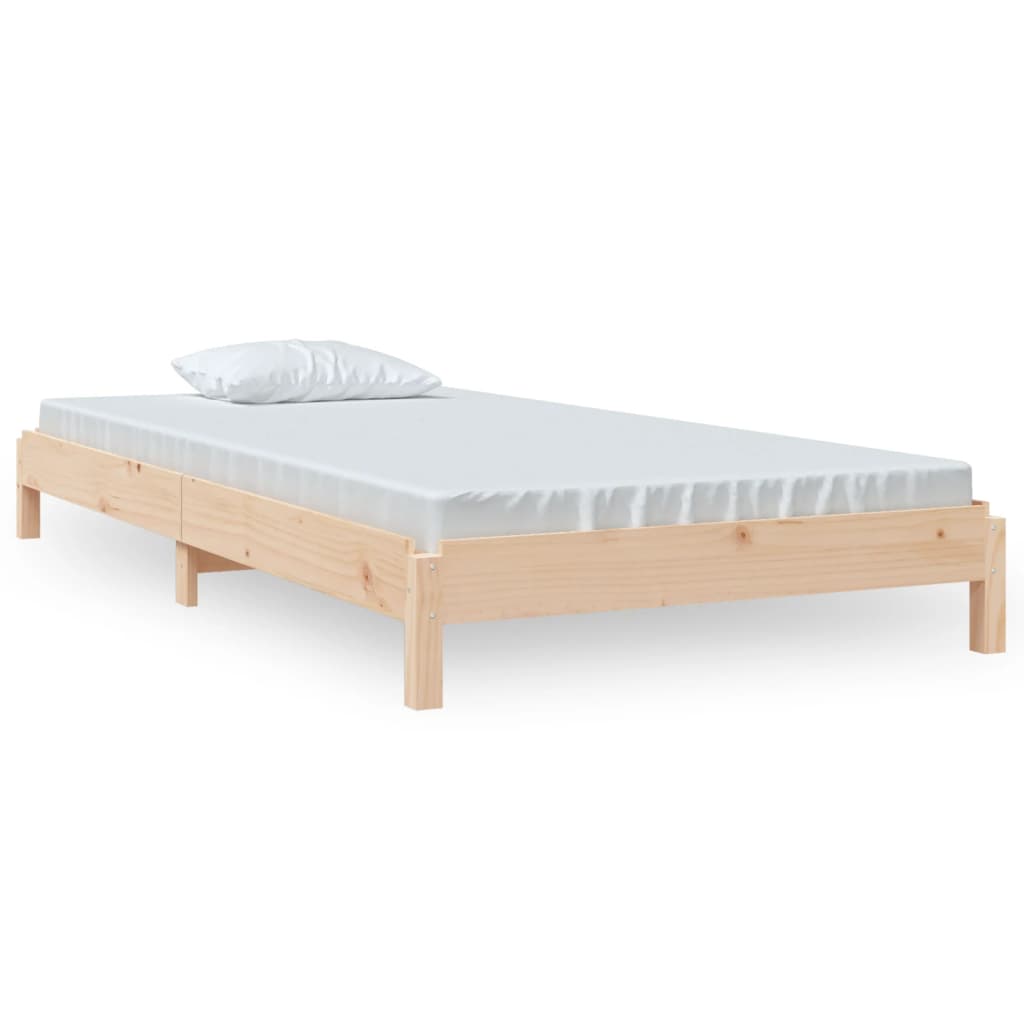 Stapelbar säng 75x190 cm massivt furuträ