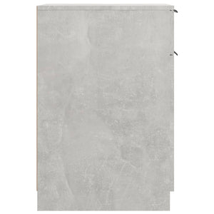 Byrå med lådor betonggrå 33,5x50x75 cm konstruerat trä