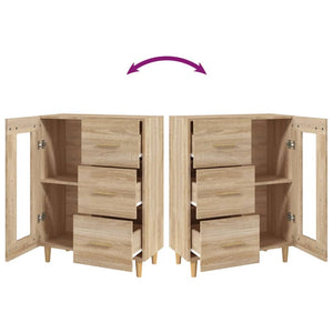 Skänk sonoma-ek 69,5x34x90 cm konstruerat trä