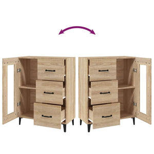 Skänk sonoma-ek 69,5x34x90 cm konstruerat trä