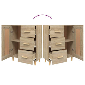 Skänk sonoma-ek 69,5x34x90 cm konstruerat trä