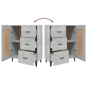 Skänk betonggrå 69,5x34x90 cm konstruerat trä