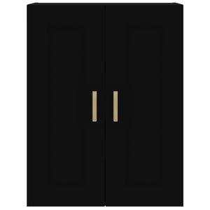 Väggskåp svart 69,5x32,5x90 cm konstruerat trä