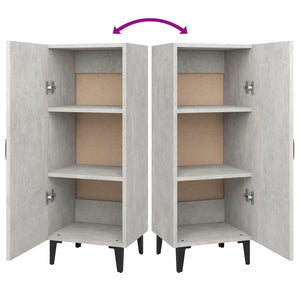 Skåp betonggrå 34,5x34x90 cm konstruerat trä