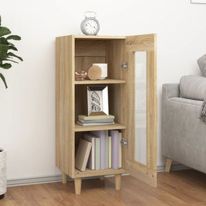 Skänk sonoma-ek 34,5x34x90 cm konstruerat trä