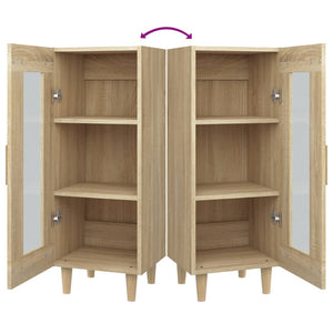 Skänk sonoma-ek 34,5x34x90 cm konstruerat trä