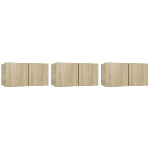 Tv-skåp 5 delar sonoma-ek konstruerat trä