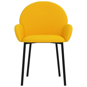 Matstolar 2 st gul sammet