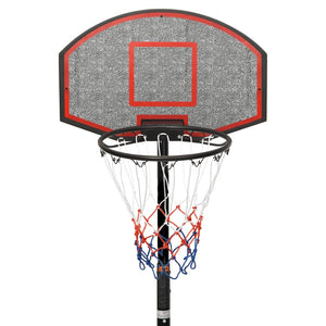 Basketkorg med stativ svart 216-250 cm polyeten