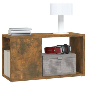 Tv-bänk rökfärgad ek 60x24x32cm konstruerat trä