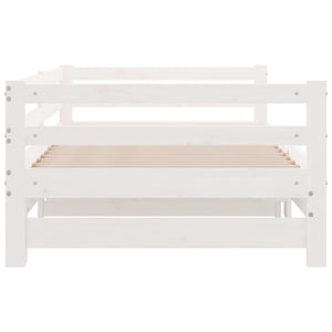 Dagbädd utdragbar utan madrass vit 90x190 cm