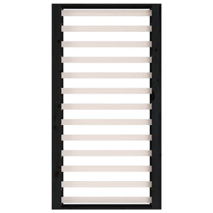 Sängram massiv furu 135x190 cm svart