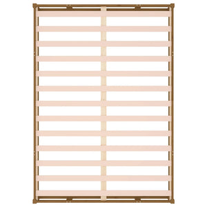 Sängram massivt trä 150x200 cm honungsbrun