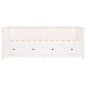 Dagbädd utan madrass vit 90x190 cm massiv furu