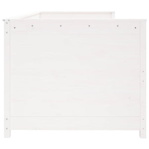 Dagbädd utan madrass vit 90x190 cm massiv furu