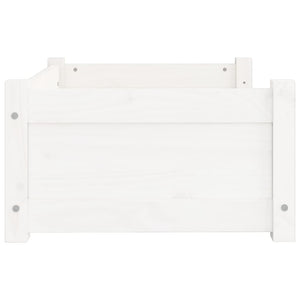 Hundbädd vit 65,5x50,5x28 cm massiv furu