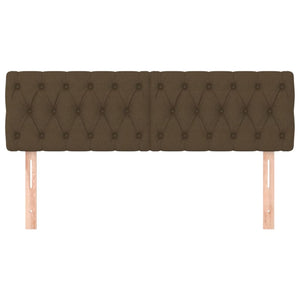 Huvudgavlar 2 st mörkbrun 80x7x78/88 cm tyg