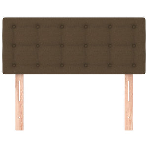 Sänggavel mörkbrun 80x5x78/88 cm tyg