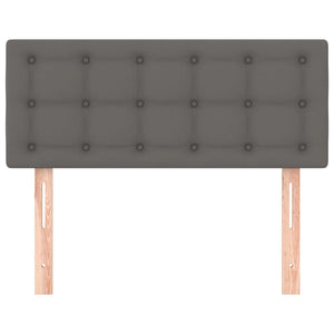 Sänggavel grå 80x5x78/88 cm konstläder