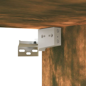 Tv-bänk 8 delar rökfärgad ek 60x30x30 cm konstruerat trä