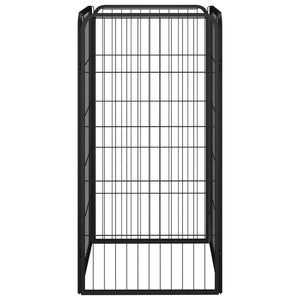 Hundbur 4 paneler svart 50x100 cm pulverlackerat stål