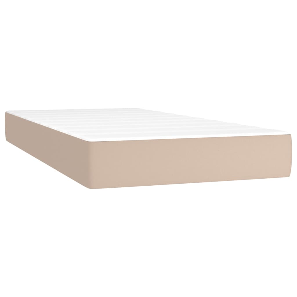 Pocketresårmadrass medium cappucino 90x200x20 cm konstläder