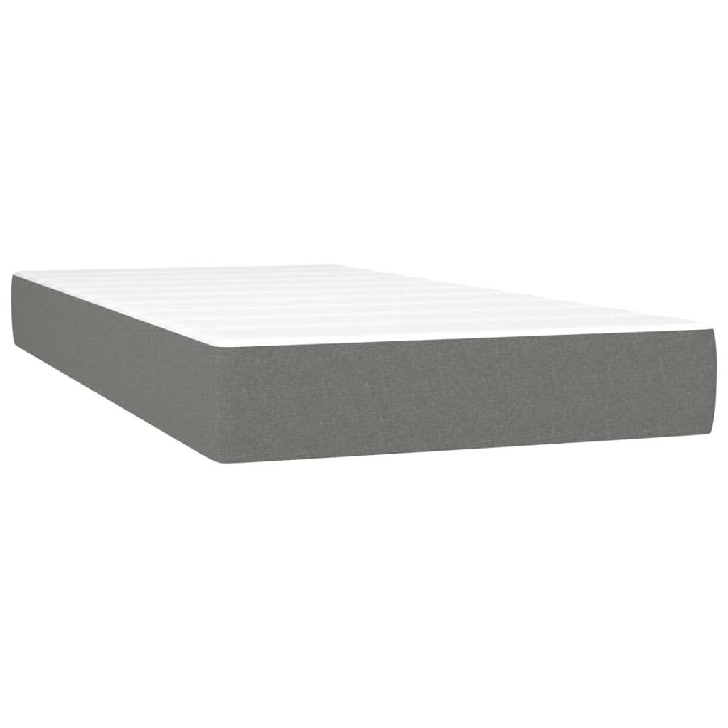 Pocketresårmadrass medium mörkgrå 100x200x20 cm tyg