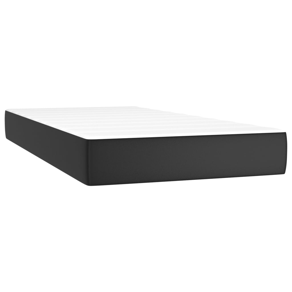 Pocketresårmadrass medium svart 100x200x20 cm konstläder
