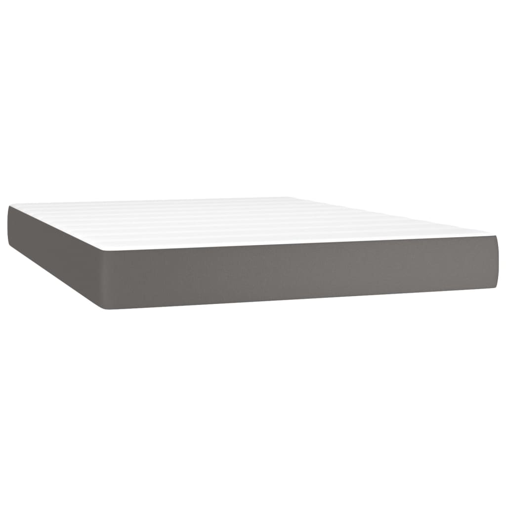 Pocketresårmadrass medium grå 140x190x20 cm konstläder